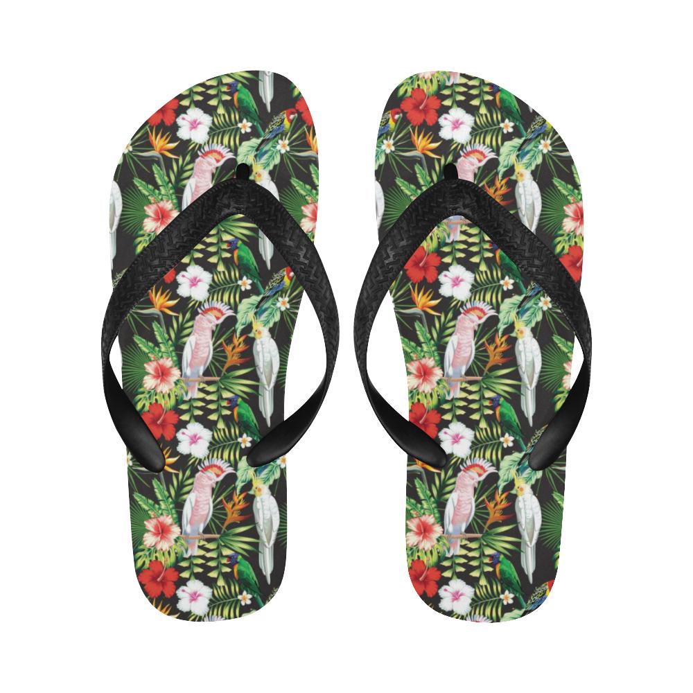 Tropical Flower Pattern Print Design TF03 Flip Flops-JorJune