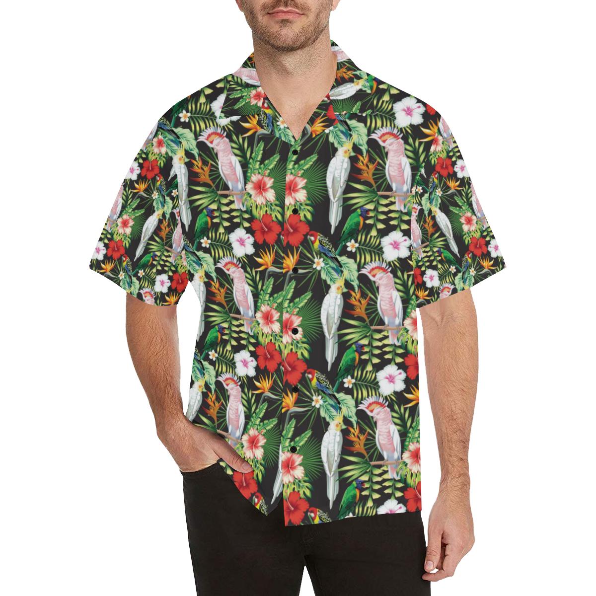 Tropical Flower Pattern Print Design TF03 Men Hawaiian Shirt-JorJune