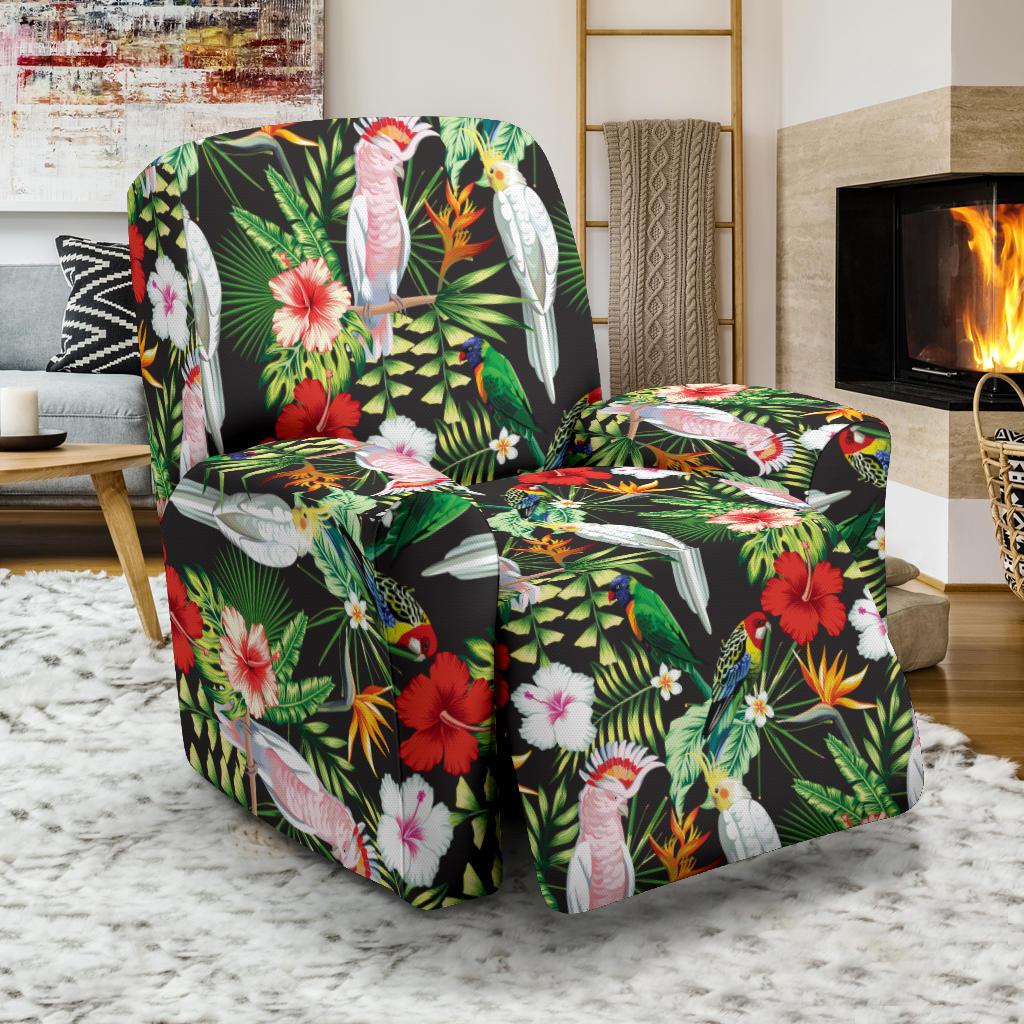 Tropical Flower Pattern Print Design TF03 Recliner Slipcover-JORJUNE.COM