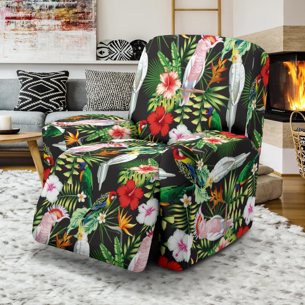 Tropical Flower Pattern Print Design TF03 Recliner Slipcover-JORJUNE.COM
