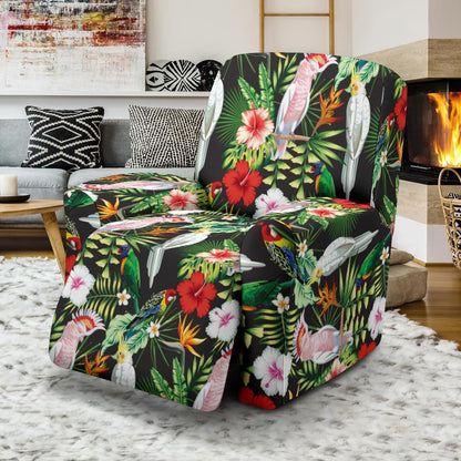 Tropical Flower Pattern Print Design TF03 Recliner Slipcover-JORJUNE.COM