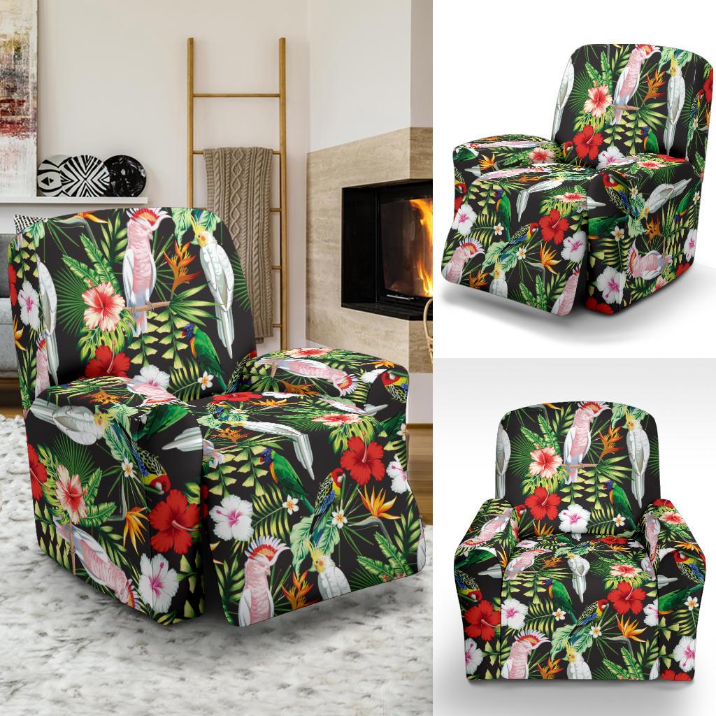 Tropical Flower Pattern Print Design TF03 Recliner Slipcover-JORJUNE.COM