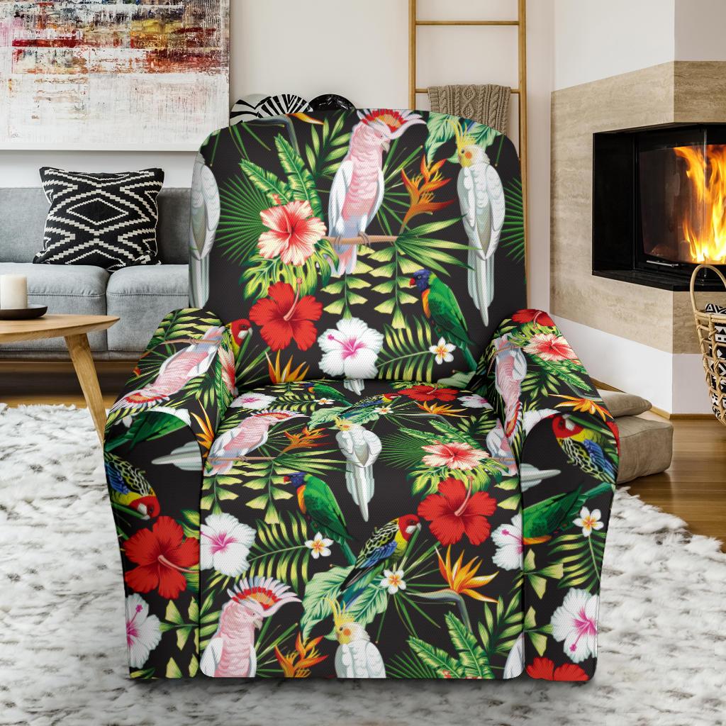 Tropical Flower Pattern Print Design TF03 Recliner Slipcover-JORJUNE.COM