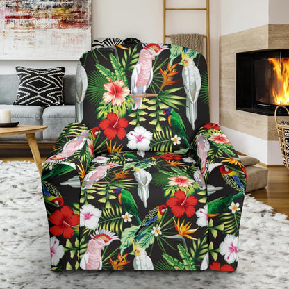 Tropical Flower Pattern Print Design TF03 Recliner Slipcover-JORJUNE.COM