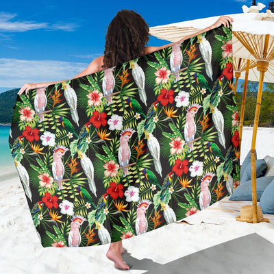 Tropical Flower Pattern Print Design TF03 Sarong Pareo Wrap-JORJUNE.COM