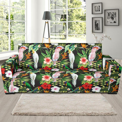 Tropical Flower Pattern Print Design TF03 Sofa Slipcover-JORJUNE.COM