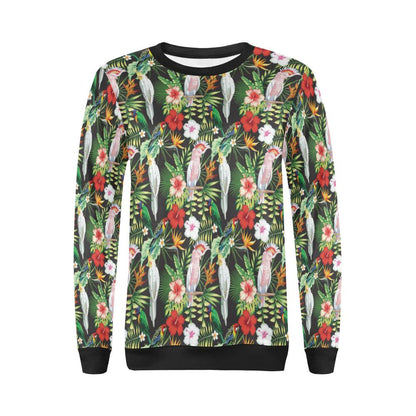 Tropical Flower Pattern Print Design TF03 Women Long Sleeve Sweatshirt-JorJune