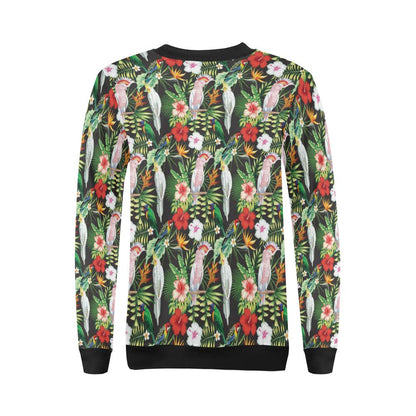Tropical Flower Pattern Print Design TF03 Women Long Sleeve Sweatshirt-JorJune