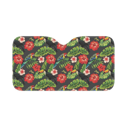 Tropical Flower Pattern Print Design TF04 Car Sun Shade-JorJune
