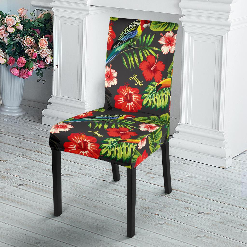 Tropical Flower Pattern Print Design TF04 Dining Chair Slipcover-JORJUNE.COM