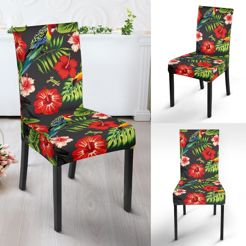 Tropical Flower Pattern Print Design TF04 Dining Chair Slipcover-JORJUNE.COM