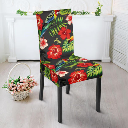 Tropical Flower Pattern Print Design TF04 Dining Chair Slipcover-JORJUNE.COM