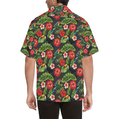 Tropical Flower Pattern Print Design TF04 Men Hawaiian Shirt-JorJune