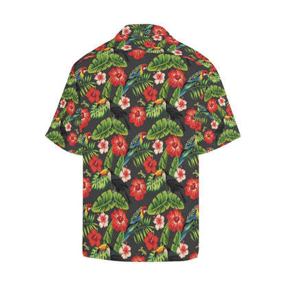 Tropical Flower Pattern Print Design TF04 Men Hawaiian Shirt-JorJune