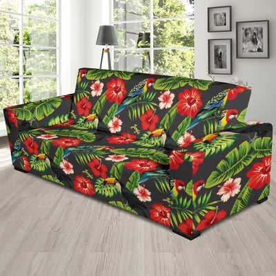 Tropical Flower Pattern Print Design TF04 Sofa Slipcover-JORJUNE.COM