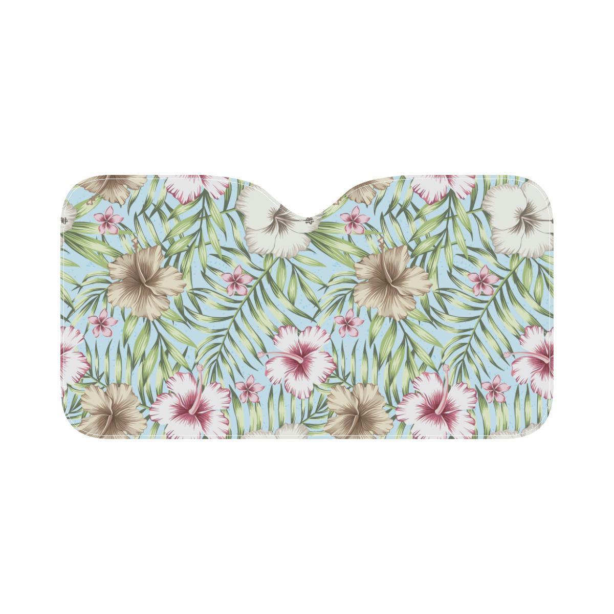 Tropical Flower Pattern Print Design TF05 Car Sun Shade-JorJune