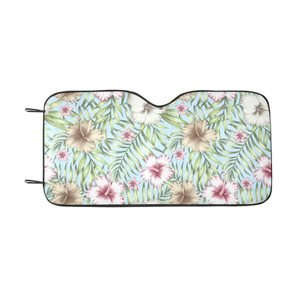 Tropical Flower Pattern Print Design TF05 Car Sun Shade-JorJune