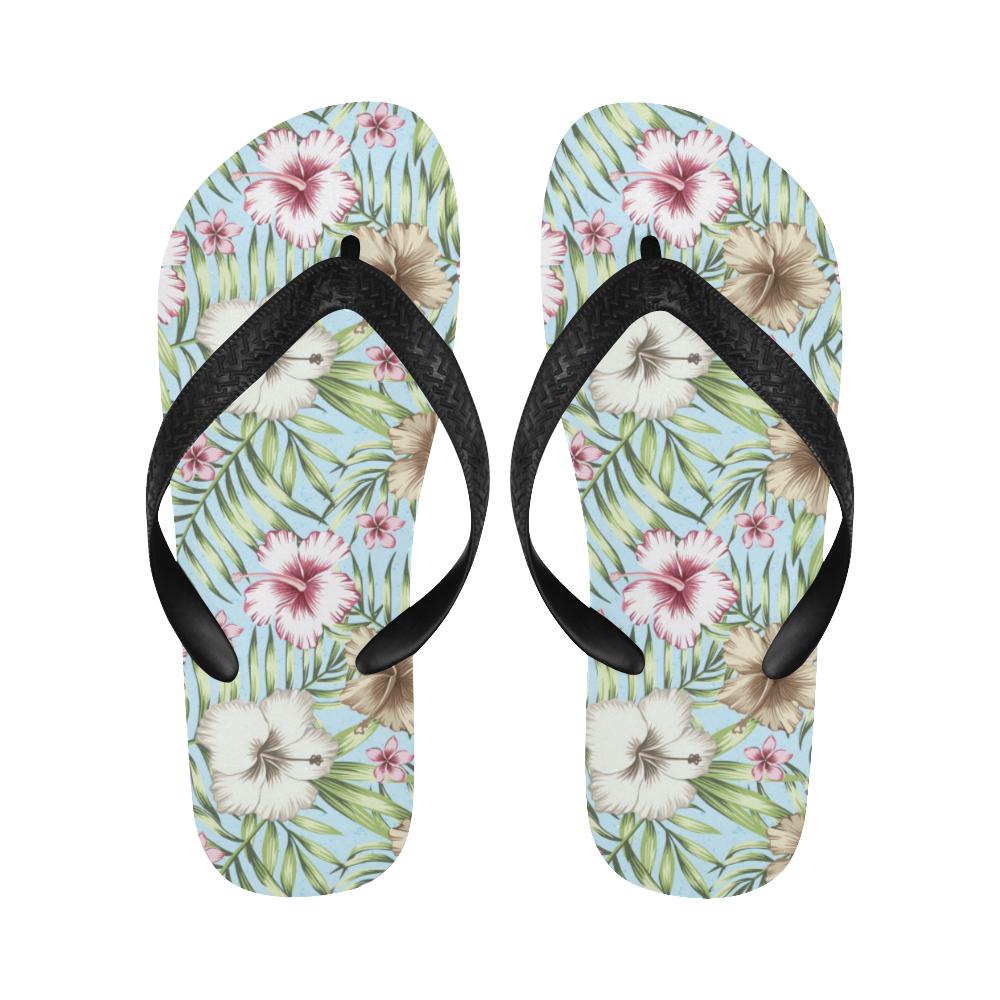 Tropical Flower Pattern Print Design TF05 Flip Flops-JorJune