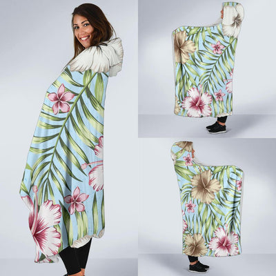 Tropical Flower Pattern Print Design TF05 Hooded Blanket-JORJUNE.COM