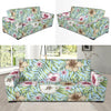 Tropical Flower Pattern Print Design TF05 Sofa Slipcover-JORJUNE.COM