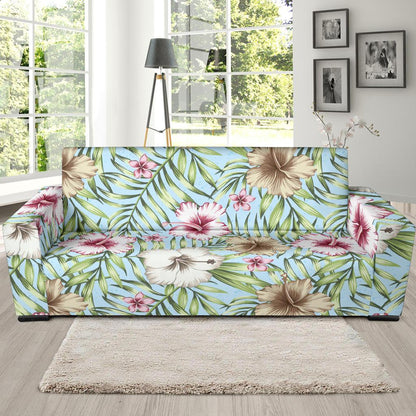 Tropical Flower Pattern Print Design TF05 Sofa Slipcover-JORJUNE.COM