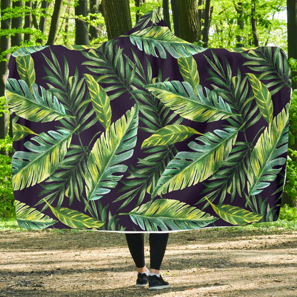 Tropical Flower Pattern Print Design TF06 Hooded Blanket-JORJUNE.COM