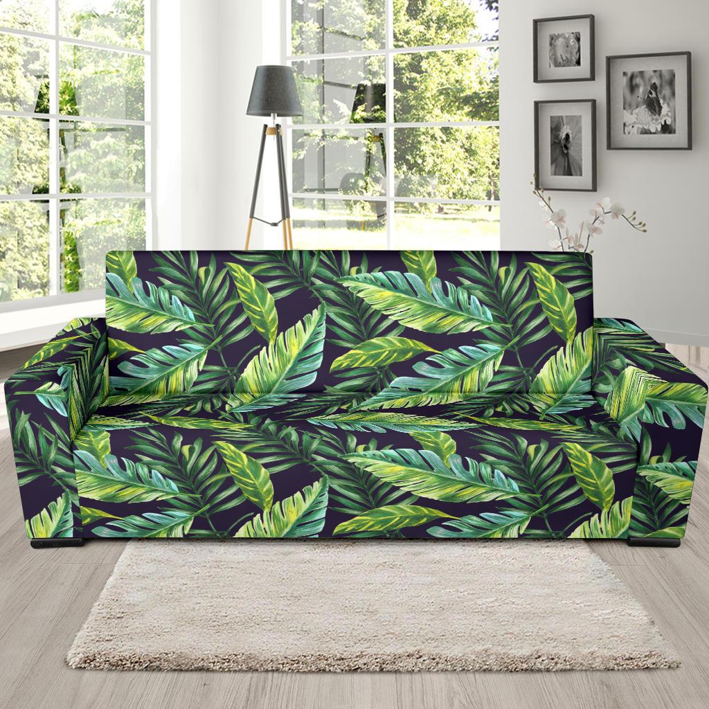 Tropical Flower Pattern Print Design TF06 Sofa Slipcover-JORJUNE.COM