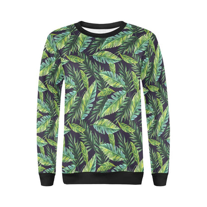 Tropical Flower Pattern Print Design TF06 Women Long Sleeve Sweatshirt-JorJune