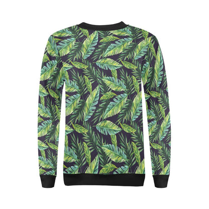 Tropical Flower Pattern Print Design TF06 Women Long Sleeve Sweatshirt-JorJune