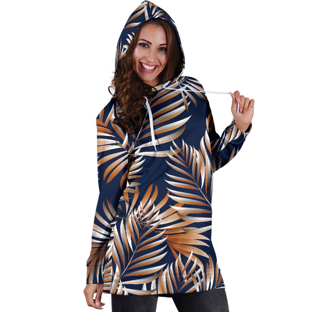 Tropical Flower Pattern Print Design TF07 Women Hoodie Dress