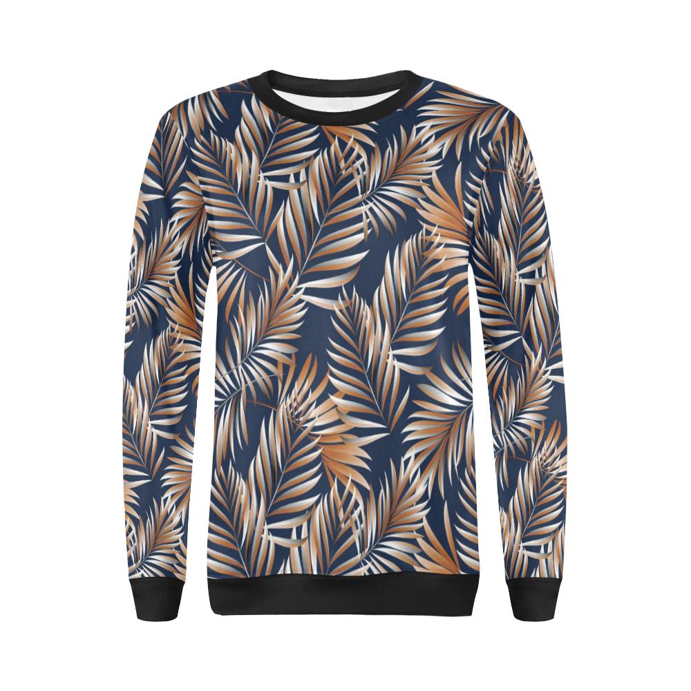 Tropical Flower Pattern Print Design TF07 Women Long Sleeve Sweatshirt-JorJune