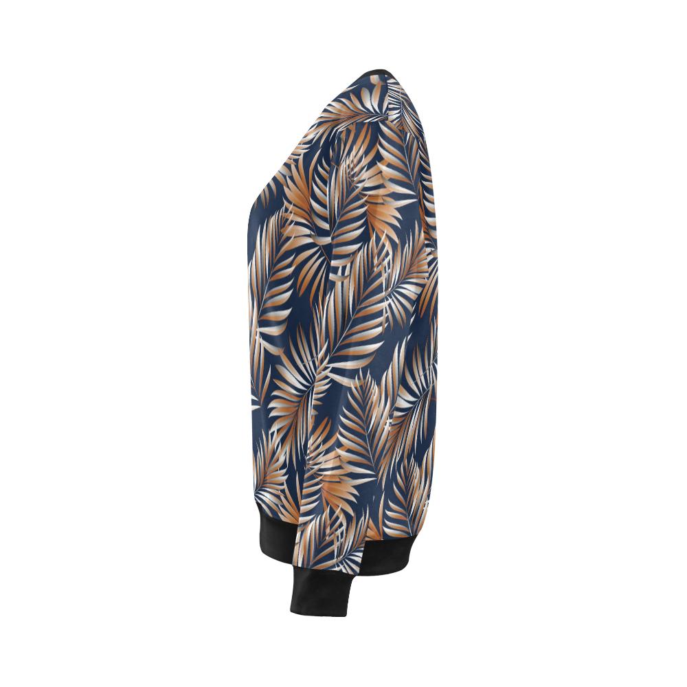 Tropical Flower Pattern Print Design TF07 Women Long Sleeve Sweatshirt-JorJune