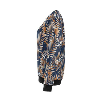 Tropical Flower Pattern Print Design TF07 Women Long Sleeve Sweatshirt-JorJune