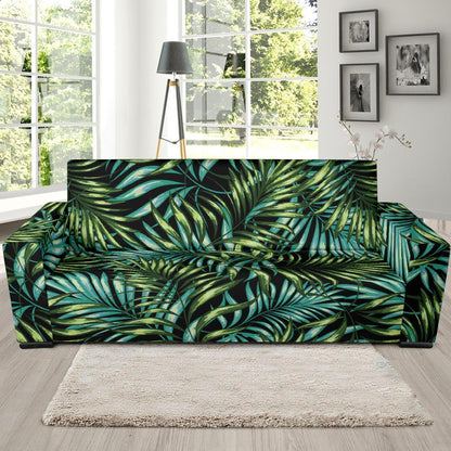 Tropical Flower Pattern Print Design TF08 Sofa Slipcover-JORJUNE.COM