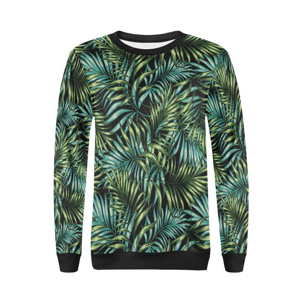 Tropical Flower Pattern Print Design TF08 Women Long Sleeve Sweatshirt-JorJune