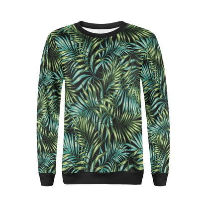 Tropical Flower Pattern Print Design TF08 Women Long Sleeve Sweatshirt-JorJune
