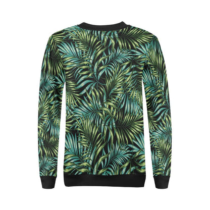Tropical Flower Pattern Print Design TF08 Women Long Sleeve Sweatshirt-JorJune