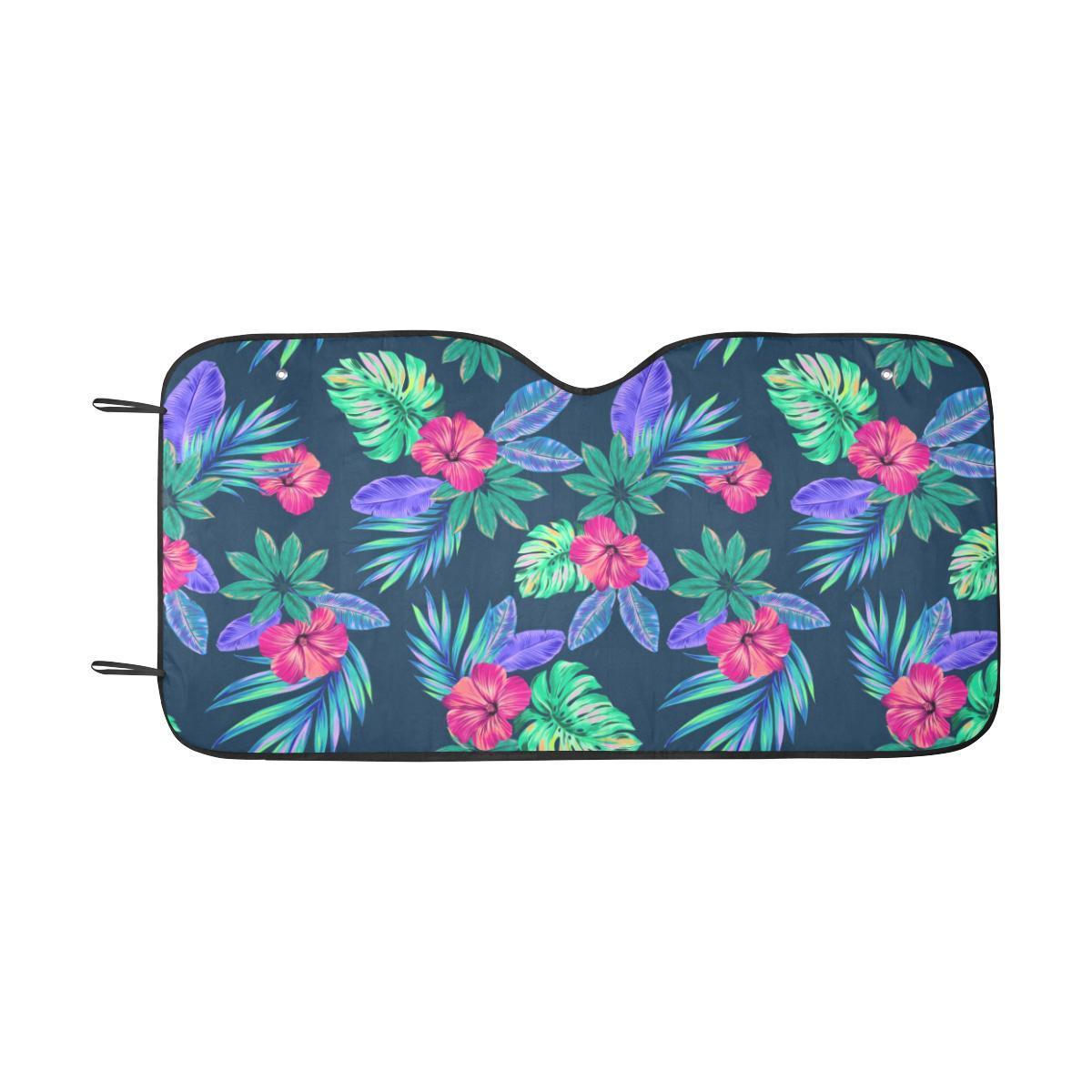 Tropical Flower Pattern Print Design TF09 Car Sun Shade-JorJune