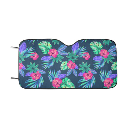 Tropical Flower Pattern Print Design TF09 Car Sun Shade-JorJune