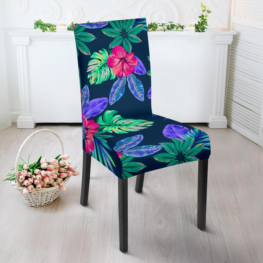 Tropical Flower Pattern Print Design TF09 Dining Chair Slipcover-JORJUNE.COM