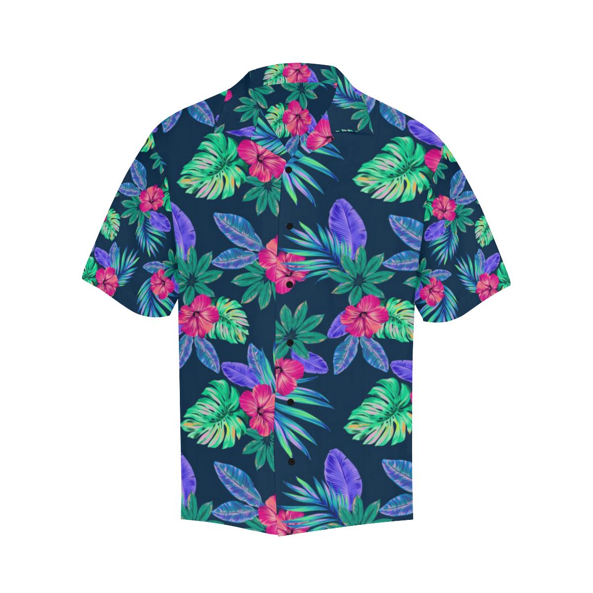 Tropical Flower Pattern Print Design TF09 Men Hawaiian Shirt-JorJune
