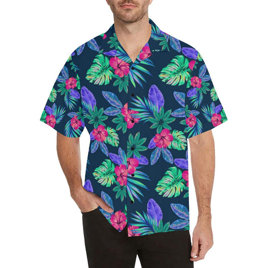 Tropical Flower Pattern Print Design TF09 Men Hawaiian Shirt-JorJune