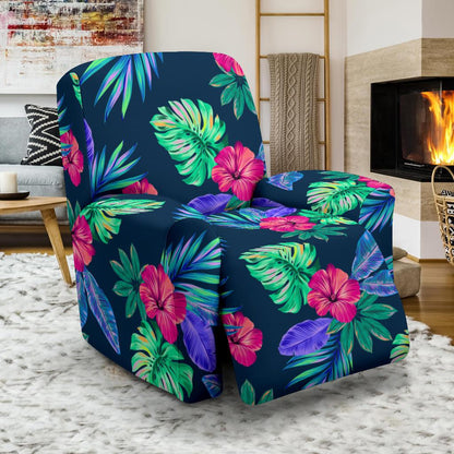 Tropical Flower Pattern Print Design TF09 Recliner Slipcover-JORJUNE.COM