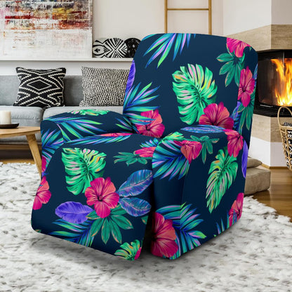 Tropical Flower Pattern Print Design TF09 Recliner Slipcover-JORJUNE.COM