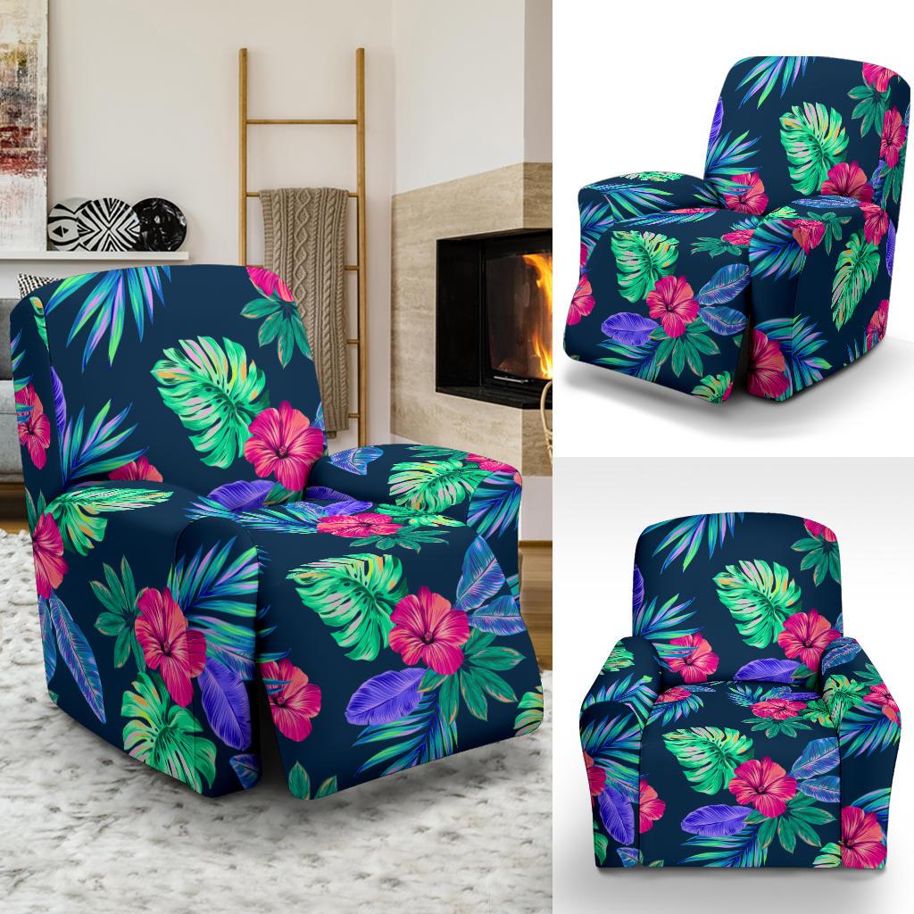 Tropical Flower Pattern Print Design TF09 Recliner Slipcover-JORJUNE.COM