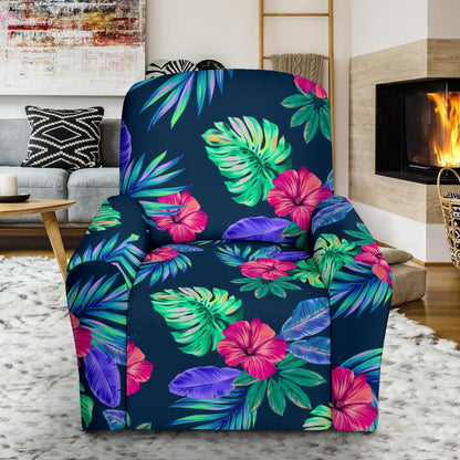 Tropical Flower Pattern Print Design TF09 Recliner Slipcover-JORJUNE.COM