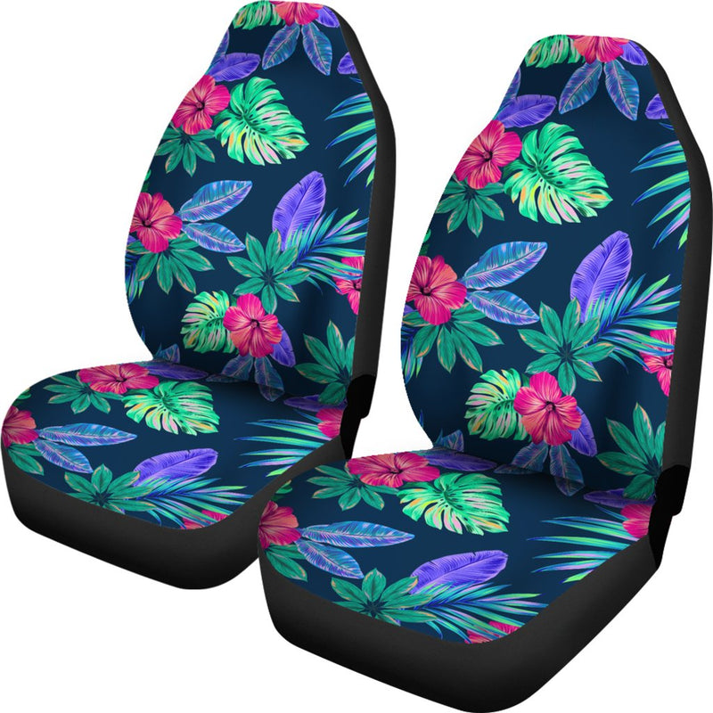 Tropical Flower Pattern Print Design TF09 Universal Fit Car Seat Covers-JorJune