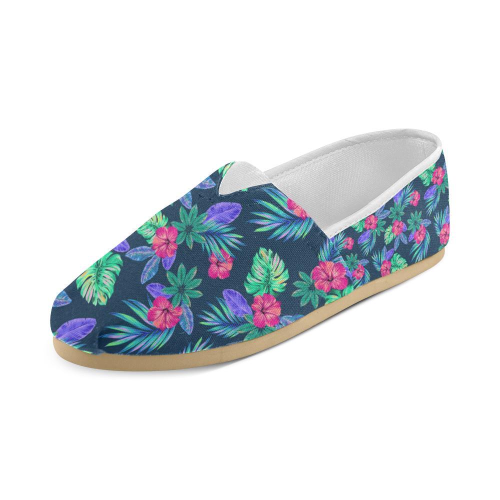 Tropical Flower Pattern Print Design TF09 Women Casual Shoes-JorJune.com