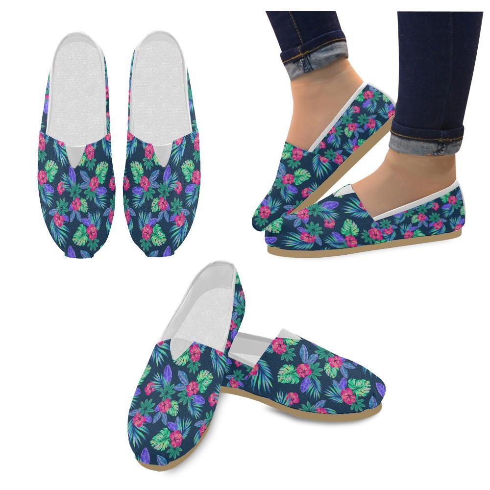 Tropical Flower Pattern Print Design TF09 Women Casual Shoes-JorJune.com