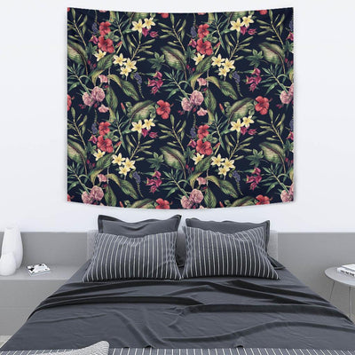 Tropical Flower Pattern Tapestry